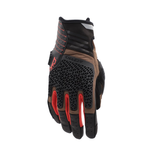 Guanti Moto da Strada Omologati in Tessuto ACERBIS CROSSOVER Marrone Arancio
