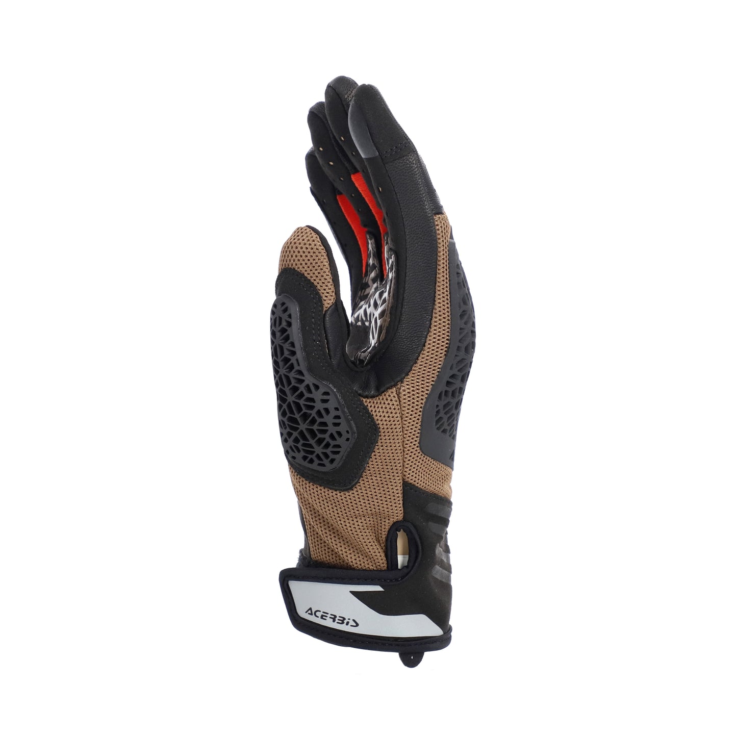 Guanti Moto da Strada Omologati in Tessuto ACERBIS CROSSOVER Marrone Arancio