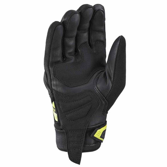 Guanti Moto Pelle e Tessuto Ixon MIG 2 Nero-Giallo Vivo