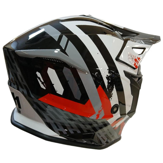 Casco Moto Cross Enduro Just1 J39 MARSHALL White-Red-Black 22.06