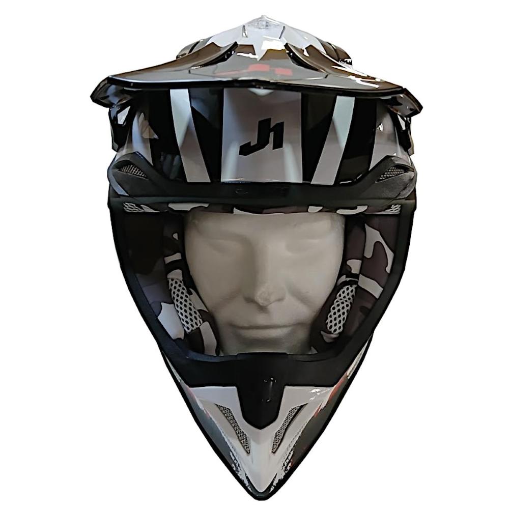Casco Moto Cross Enduro Just1 J39 MARSHALL White-Red-Black 22.06