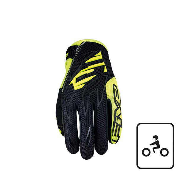 GUANTI MOTO FIVE MXF3 NERO-GIALLO FLUO (In Esaurimento)