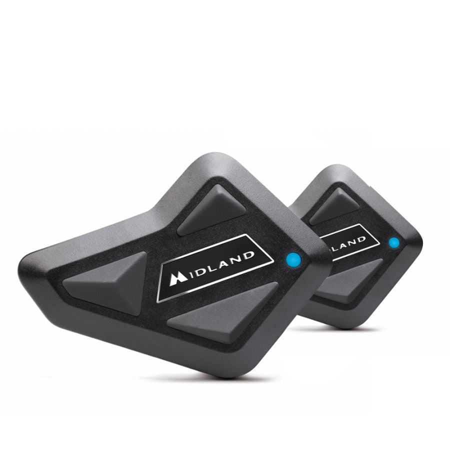 Interfono Midland BT Mini Doppio (2 Pezzi) Comunicazione moto a moto fino a 4 persone e condivisione della musica.