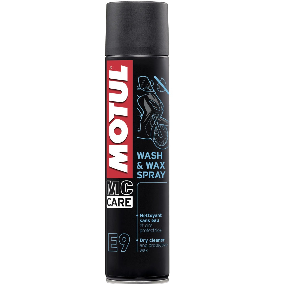 MOTUL E9 WASH & WAX SPRAY SGRASSA E LUCIDA SENZA L'USO DI ACQUA (Conf. 400ML)