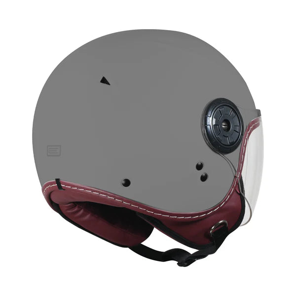 Casco Moto Jet Origine GARDA Mono Grigio Lucido