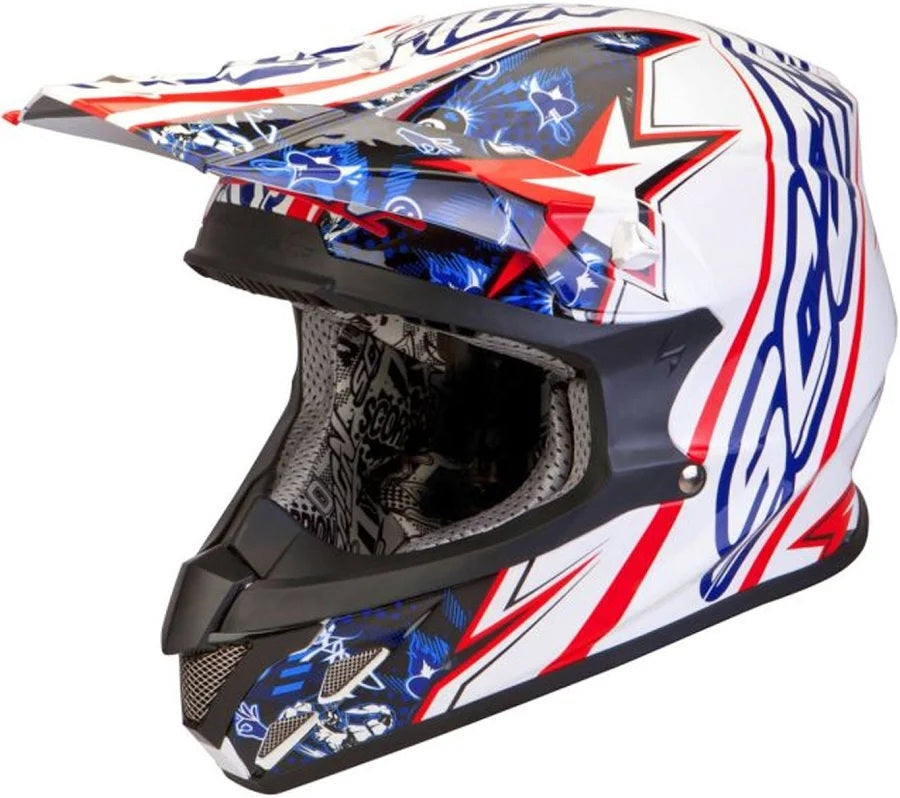 Casco SCORPION VX-20 AIR WIN WIN Bianco-Rosso-Blu (In Esaurimento)