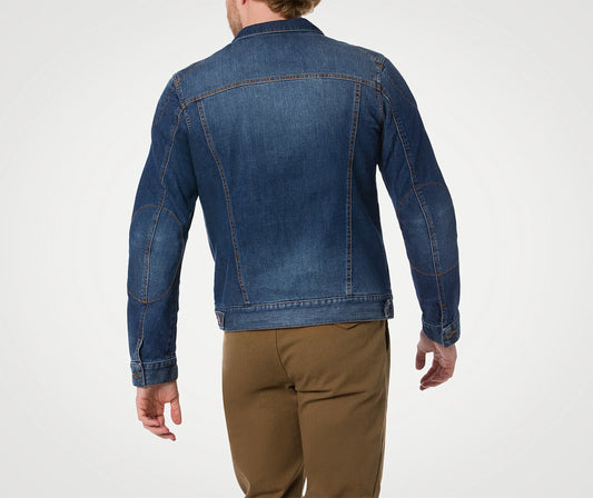 Giacca moto jeans PMJ - Promo jeans West Blu AAA