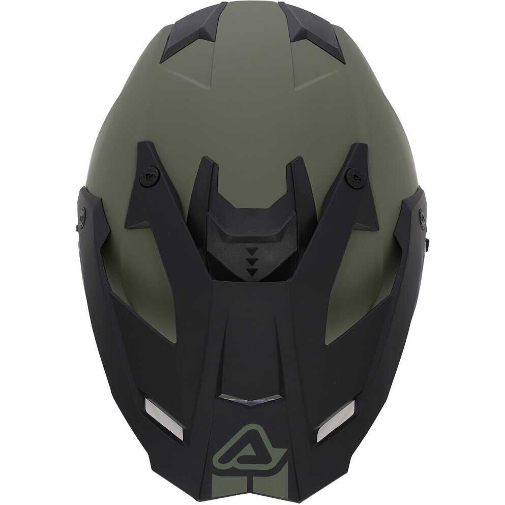 Casco Moto Adventure Acerbis Assault Mono Verde Militare