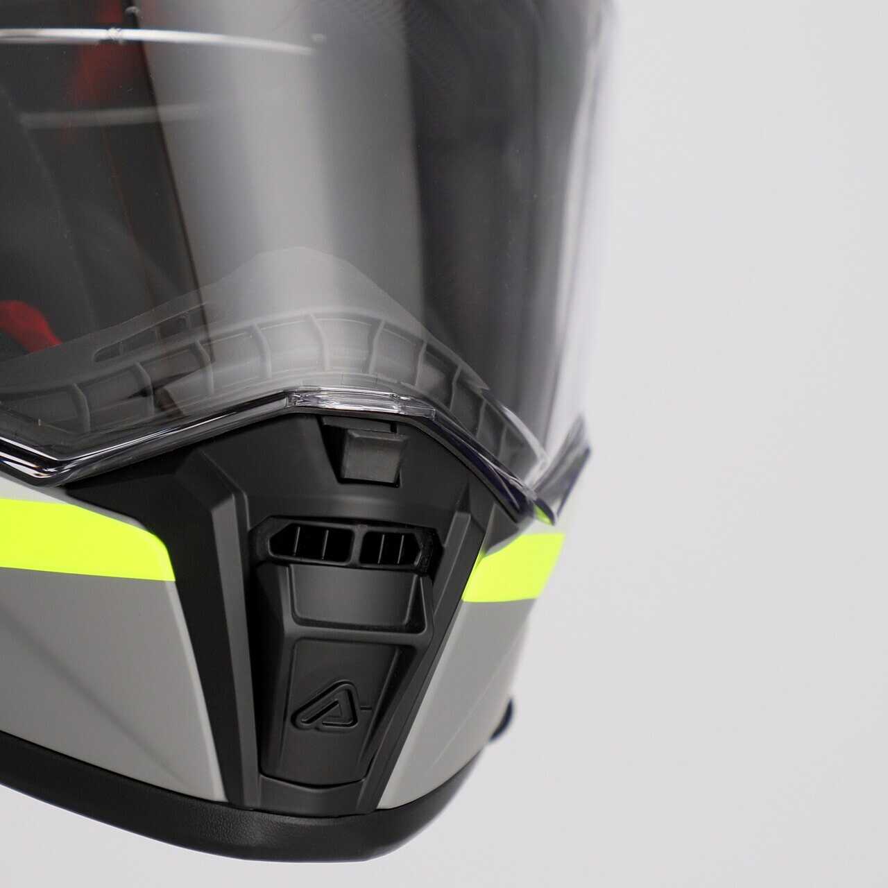 Casco Moto Adventure Acerbis Attack Multi Nero Giallo Fluo