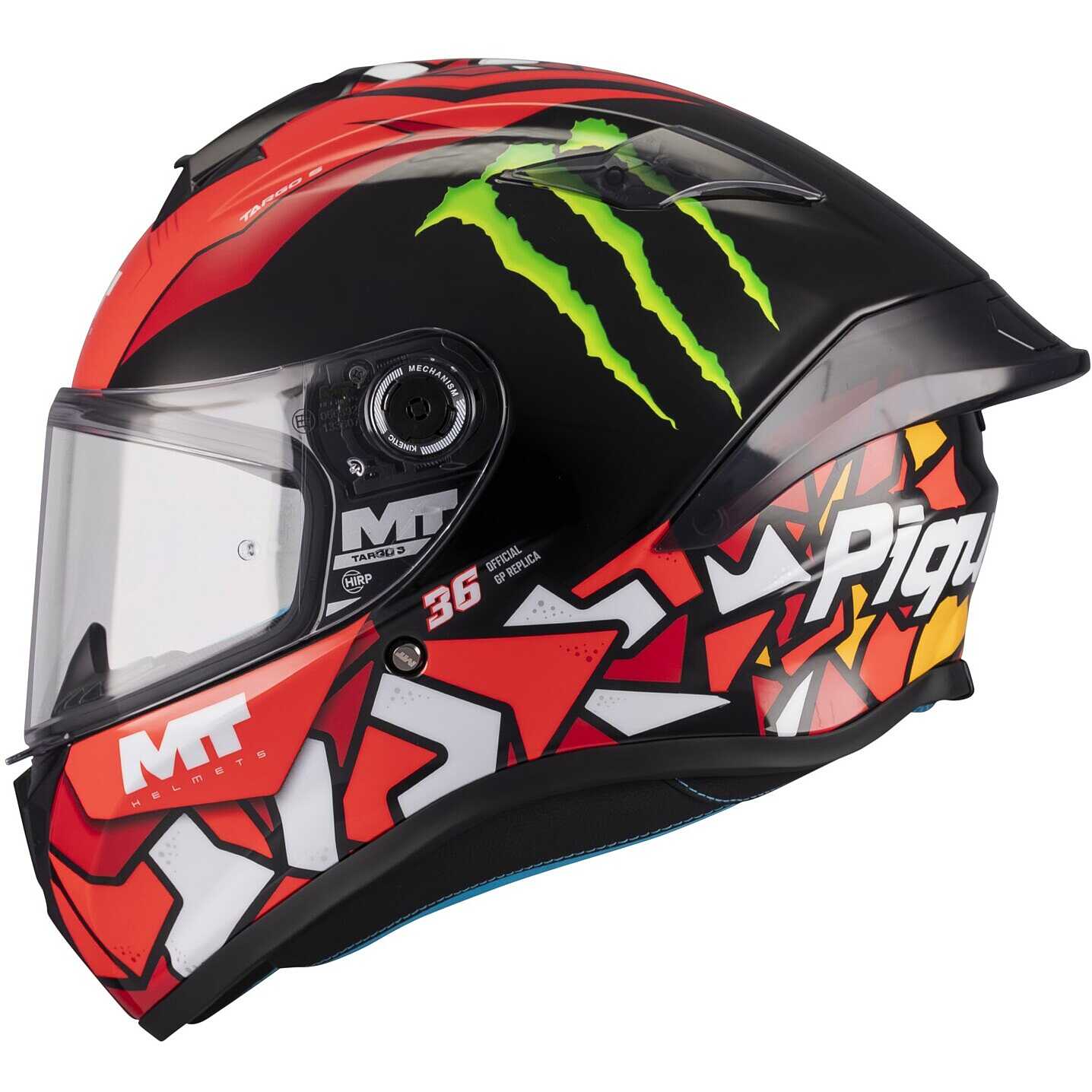 Casco Moto Integrale Mt Helmets TARGO S PIQUERAS B5 Rosso Lucido