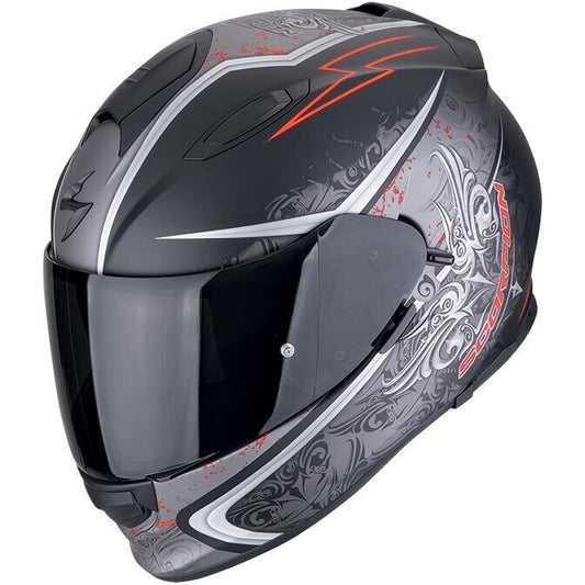 Casco Moto Integrale Scorpion EXO-491 RUN Nero opaco Rosso