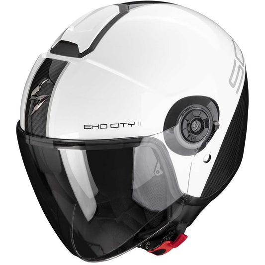 Casco Moto Jet Scorpion EXO-CITY II CARBO Bianco Nero (In Esaurimento)