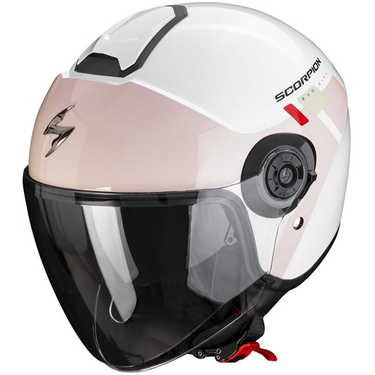 Casco Moto Jet Scorpion EXO-CITY II MALL Bianco Rosa Verde (In Esaurimento)