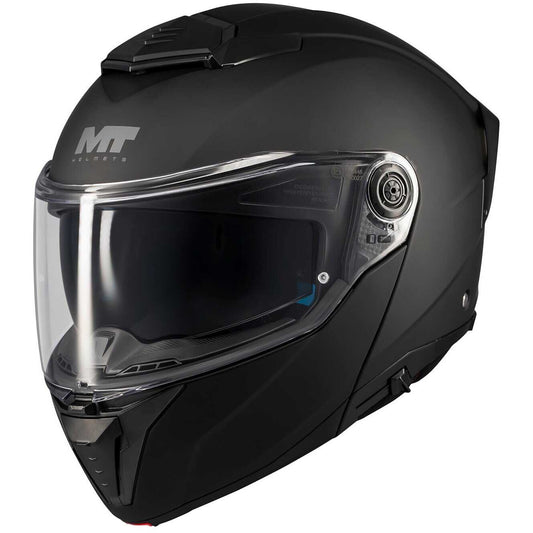 Casco Moto Modulare P/J Mt Helmets ATOM 2 SV PURE A1 Nero Opaco