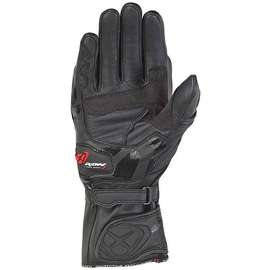 Guanti Moto In Pelle Sportivi Ixon RS CIRCUIT-R Nero (In Esaurimento)