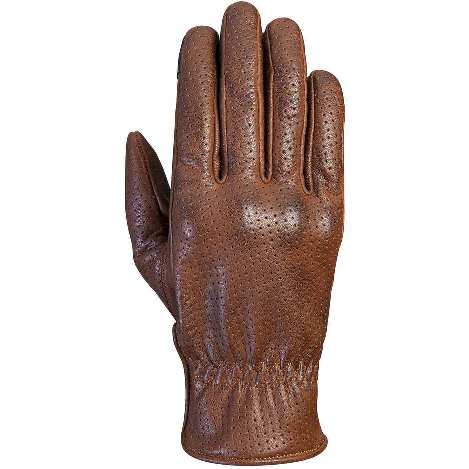 Guanto Moto Estivo in Pelle Custom Ixon RS NIZO AIR Camel