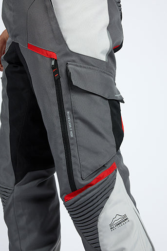Pantalone Moto Touring Ixon MIDGARD PT Grigio-nero-rosso