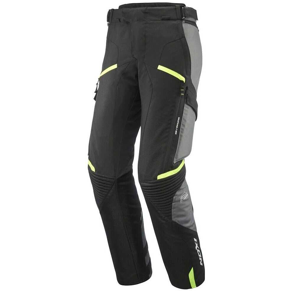 Pantalone Moto Touring Ixon MIDGARD PT Nero-grigio-giallo vivo