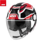 CASCO AIR JET 12.3 STRATOS SHADE Bianco, nero, rosso S-56 (In Esauriment