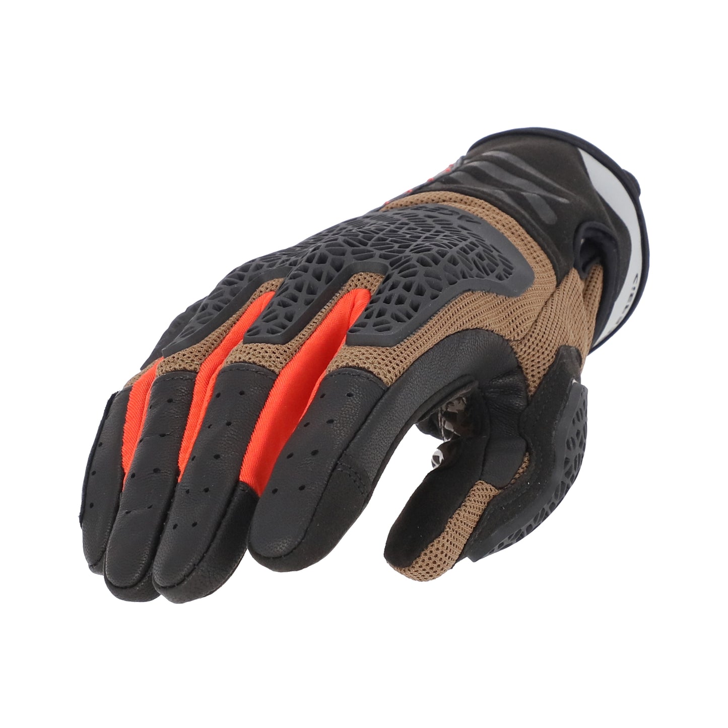 Guanti Moto da Strada Omologati in Tessuto ACERBIS CROSSOVER Marrone Arancio