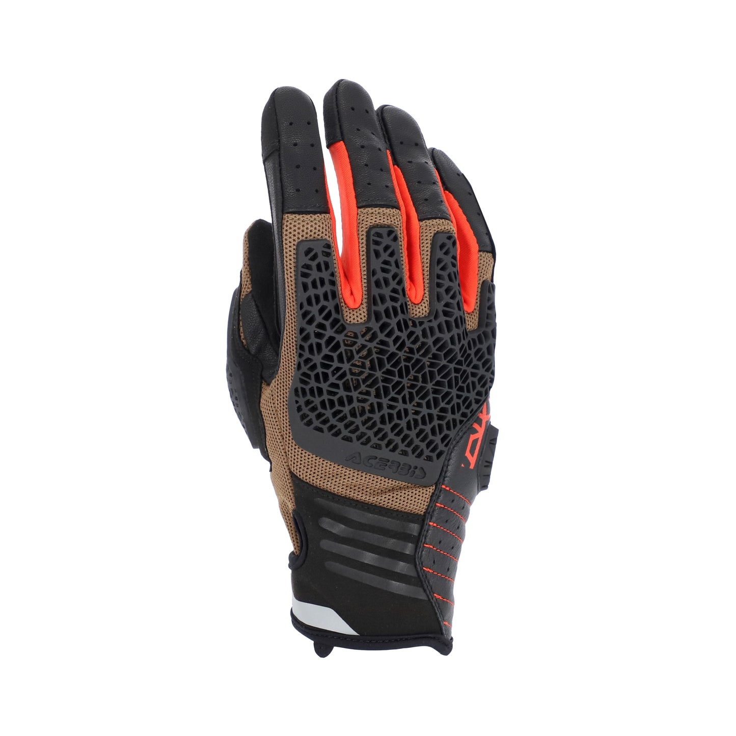 Guanti Moto da Strada Omologati in Tessuto ACERBIS CROSSOVER Marrone Arancio