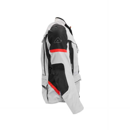 Acerbis X-Rover Giacca Donna Tessile Moto Impermeabile Grigio-Nero-Rosso (Copia)