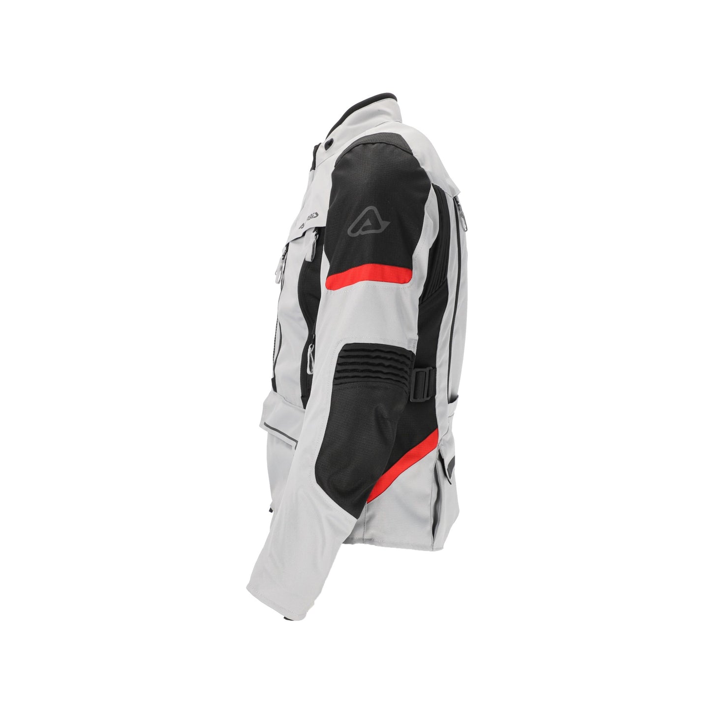 Acerbis X-Rover Giacca Donna Tessile Moto Impermeabile Grigio-Nero-Rosso