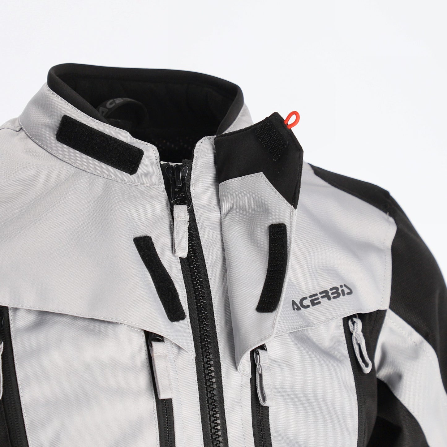 Acerbis X-Rover Giacca Donna Tessile Moto Impermeabile Grigio-Nero-Rosso