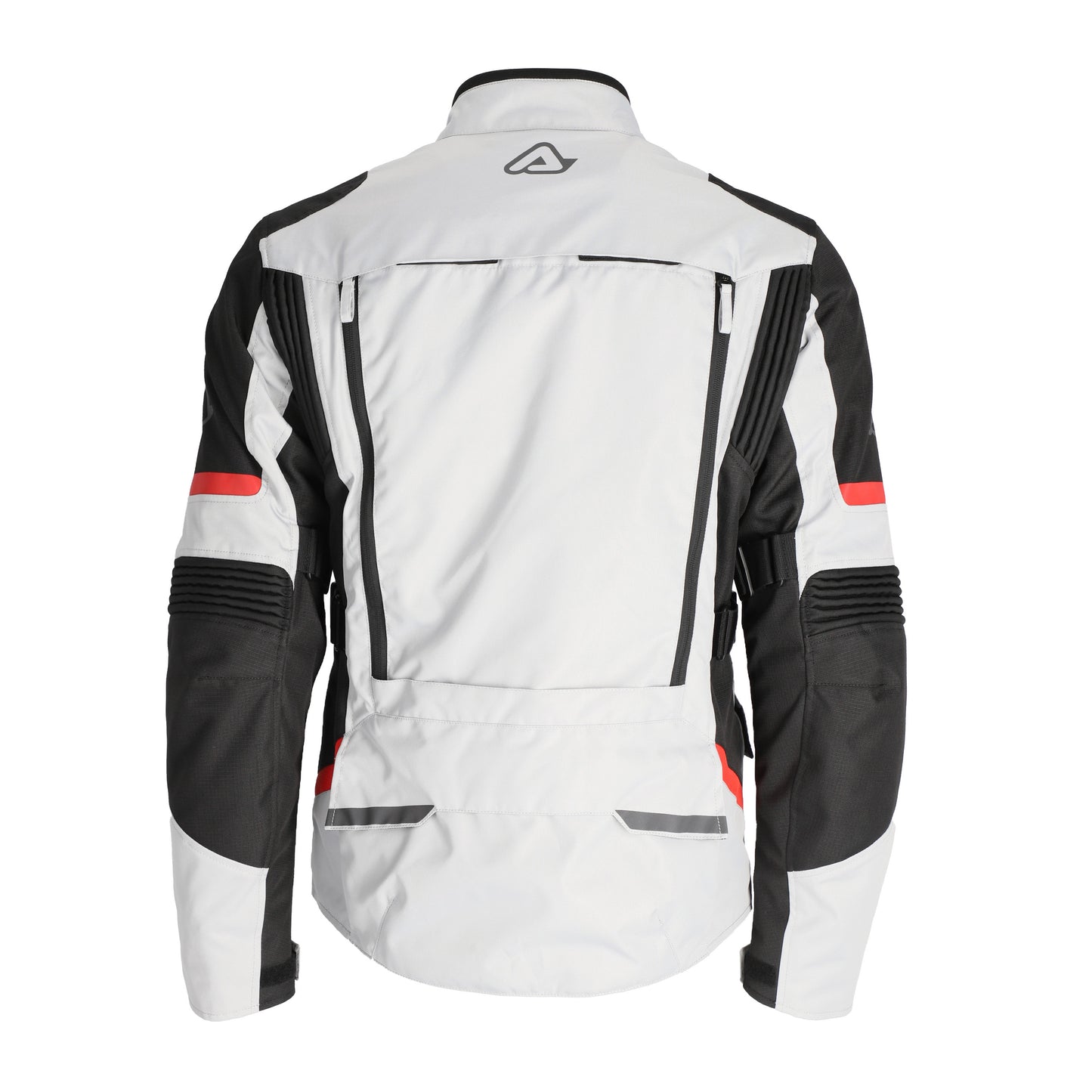 Acerbis X-Rover Giacca Tessile Moto Impermeabile Grigio-Nero-Rosso