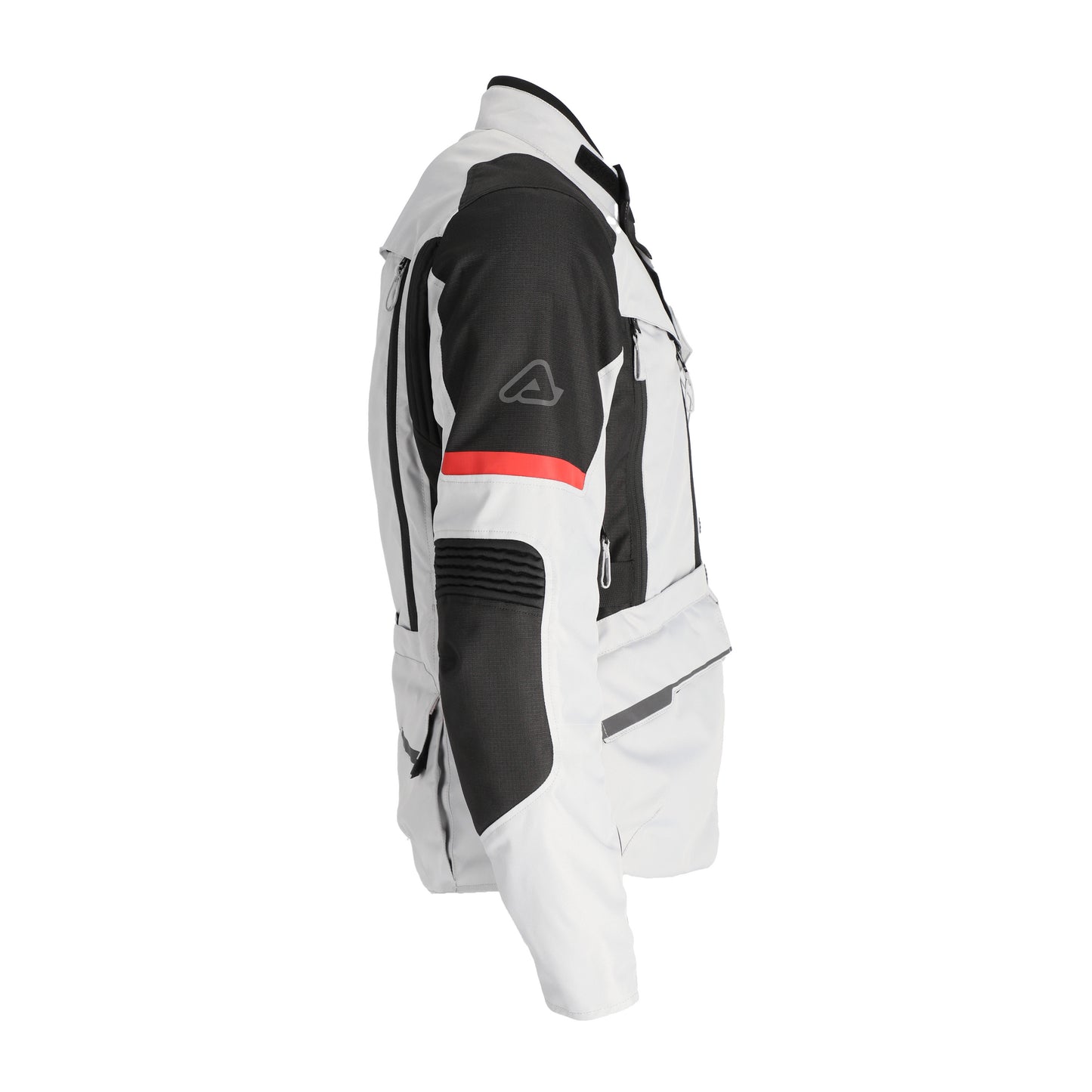 Acerbis X-Rover Giacca Tessile Moto Impermeabile Grigio-Nero-Rosso