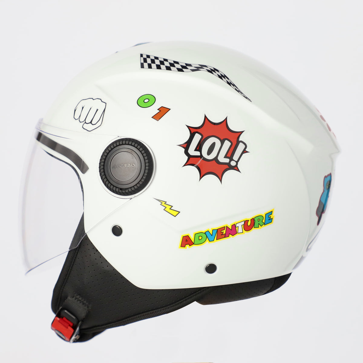 CASCO ACERBIS JET BREZZA KID BIANCO