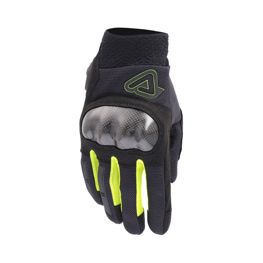 Acerbis Ramsey Vented PRO guanti moto CE EN 13594 Nero, Giallo
