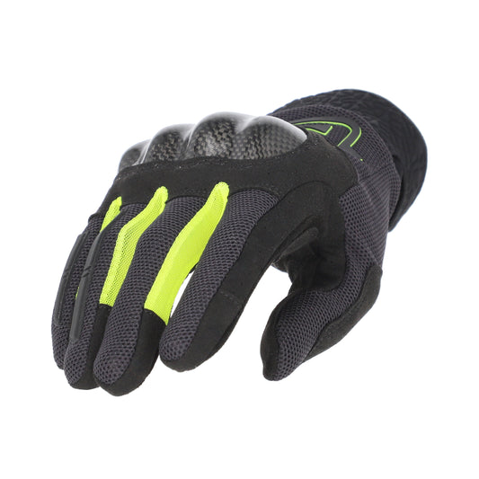 Acerbis Ramsey Vented PRO guanti moto CE EN 13594 Nero, Giallo