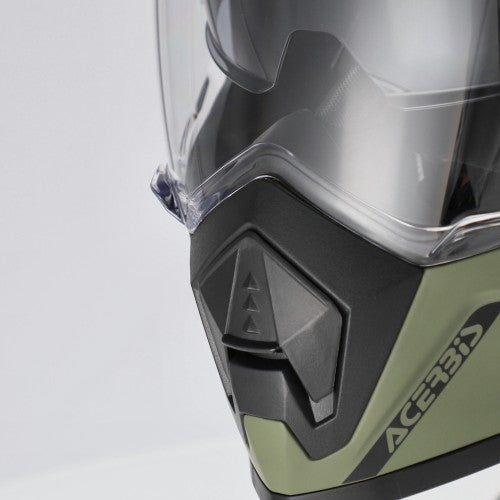 Casco Moto Adventure Acerbis Assault Mono Verde Militare