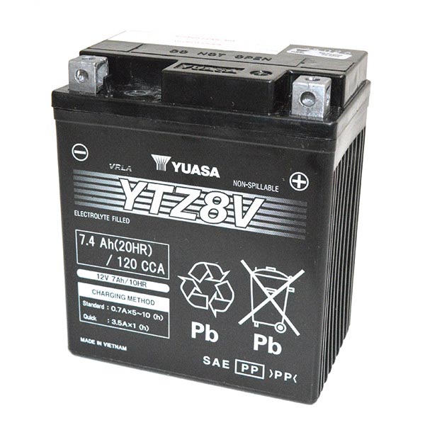 BATTERIA YUASA YTZ8V 12V-7AH (SIGILLATA ATTIVATA - FACTORY SEALED)