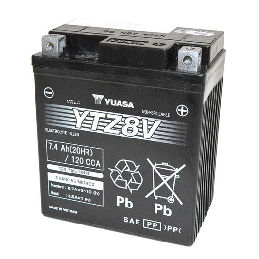 BATTERIA YUASA YTZ8V 12V-7AH (SIGILLATA ATTIVATA - FACTORY SEALED)