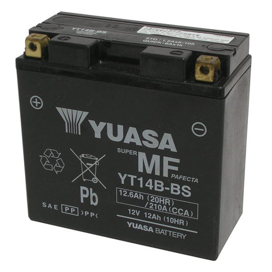 BATTERIA YUASA YT14B 12V-12AH (SIGILLATA ATTIVATA - FACTORY SEALED)