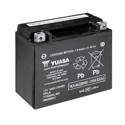 BATTERIA YUASA YTX20HL-BS 12V-18AH (SIGILLATA CON ACIDO A CORREDO)