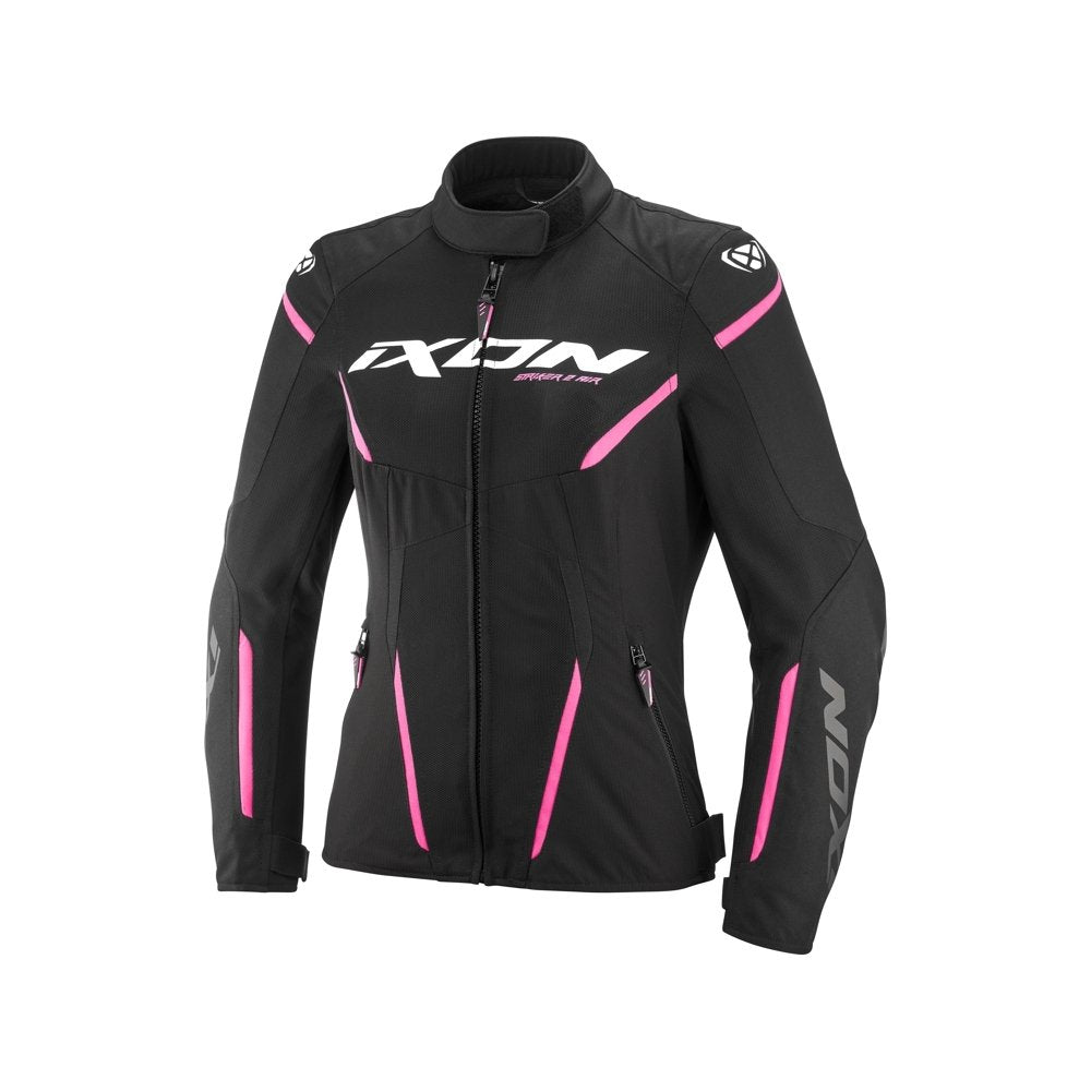 Giacca Moto Donna Estiva Ixon Striker 2 Air WP L Nero Rosa Vivo