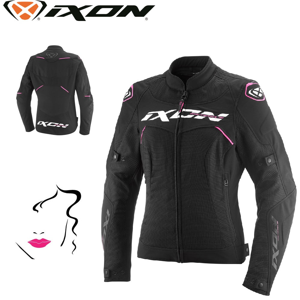Giacca IXON 3 in 1 METEOR 31 Lady Nero-Bianco-Rosa