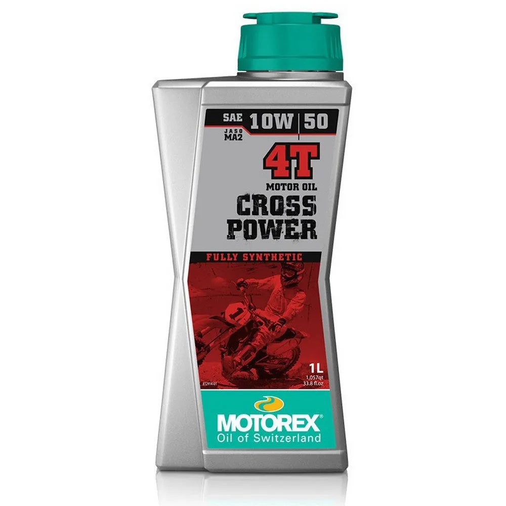 Olio Motorex CROSS POWER 4T SAE 10W/50 MA2 100% Sintetico (Confezione da 1 Litro)