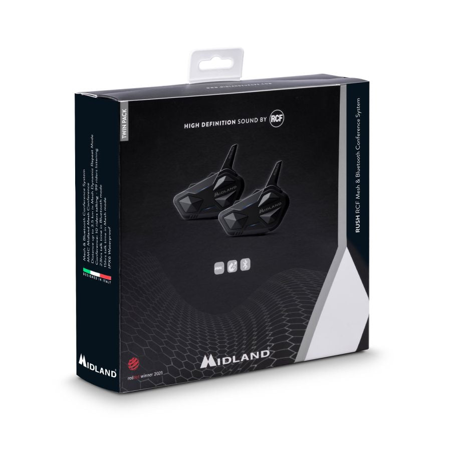 Interfono Bluetooth Midland BT RUSH RCF Doppio (In Esaurimento)
