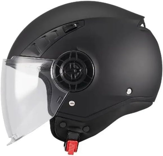 Casco Jet Mt Helmets Aeris Pure A1 Nero Opaco