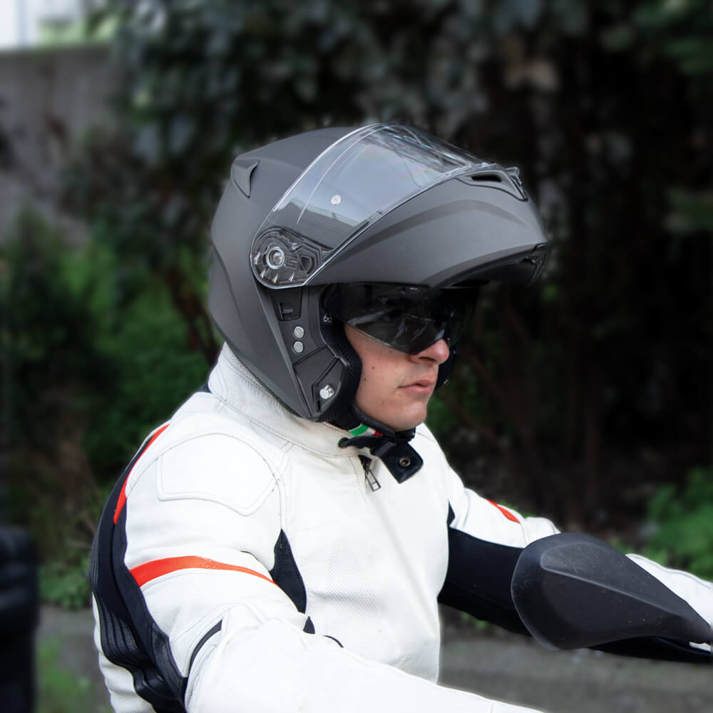 CASCO MODULARE CGM BER DRESDA Grafite Giallo Fluo Opaco 22.06