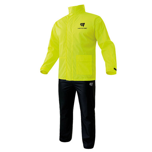 SET ANTIPIOGGIA MOTOTEC PERFECT DRY GIALLO-NERO (GIACCA E PANTALONI)