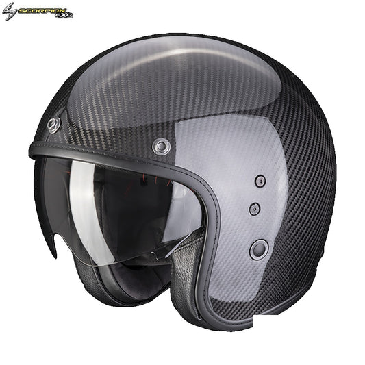 Casco Moto Jet Scorpion BELFAST EVO CARBON SOLID Nero