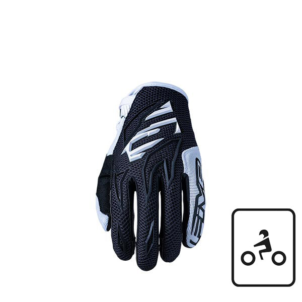 GUANTI MOTO FIVE MXF3 NERO-BIANCO (In Esaurimento)