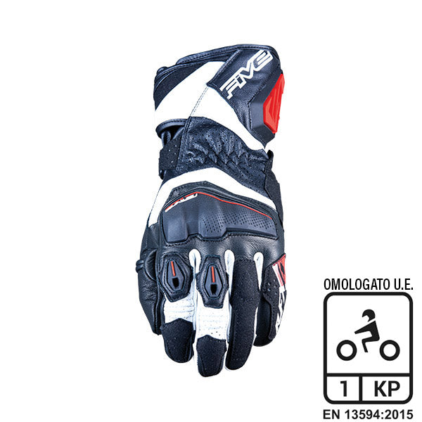 GUANTI MOTO FIVE RFX4 EVO NERO-BIANCO-ROSSO
