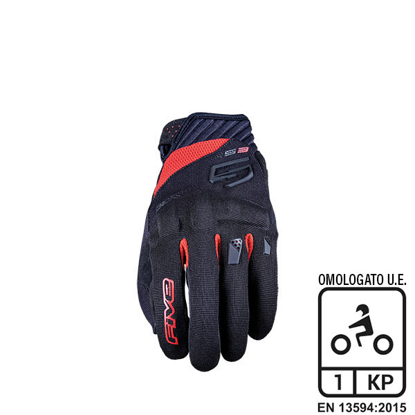 GUANTI MOTO FIVE RS3 EVO NERO-ROSSO