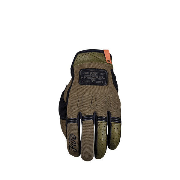 GUANTI MOTO FIVE SCRAMBLER KAKI-NERO